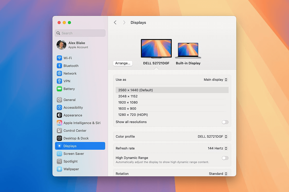 Change Mac display’s resolution